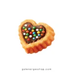 کیک قلبی نستور با تزیین دراژه کاکائویی 50 گرمی روغنی نظری