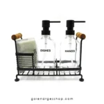 ست جااسکاچ و جامایع شیشه‌ای استند دار دوقلو برند یونیک