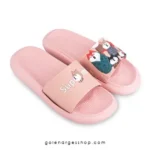 دمپایی راحتی عروسکی دخترانه مدل ویشکا میانه برند پاپا صورتی