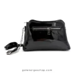 کیف دوشی زنانه طرح دار ورنی کد 594-نمای پشت کیف