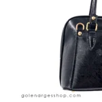 کیف زنانه چرم مشکی مدل شبنم- نمای نزدیک