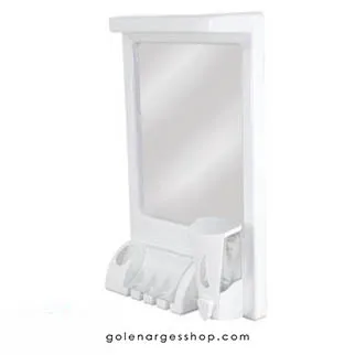 آینه سرویس بهداشتی آوین پلاستیک مدل آوا سفید