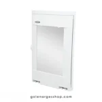 شلف حمام پلاستیکی و دیواری آینه دار برند آوین مدل آویسا سفید