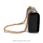 کیف دوشی زنانه چرمی | زنجیر طلایی و طرح کروکودیلی کد 677-نمای پشت کیف