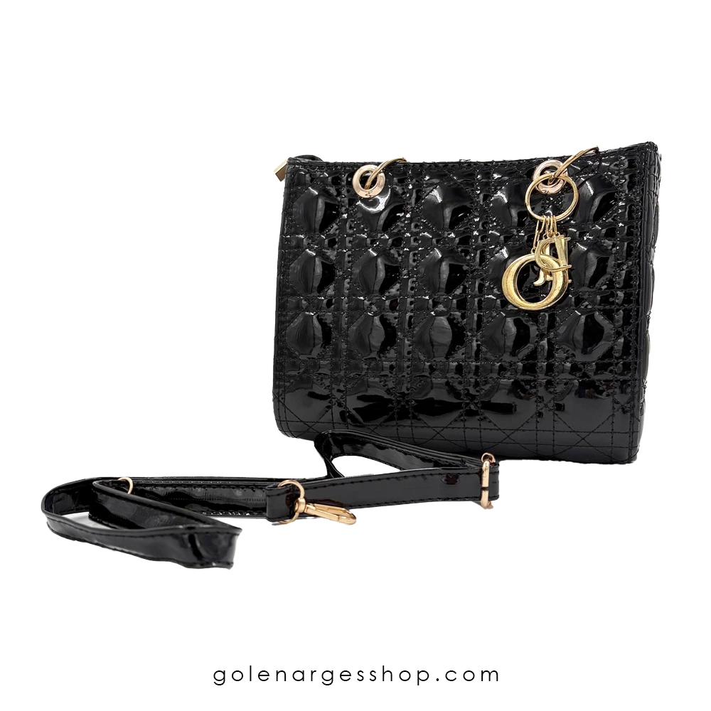 کیف دستی ورنی مدل دیور همراه بند