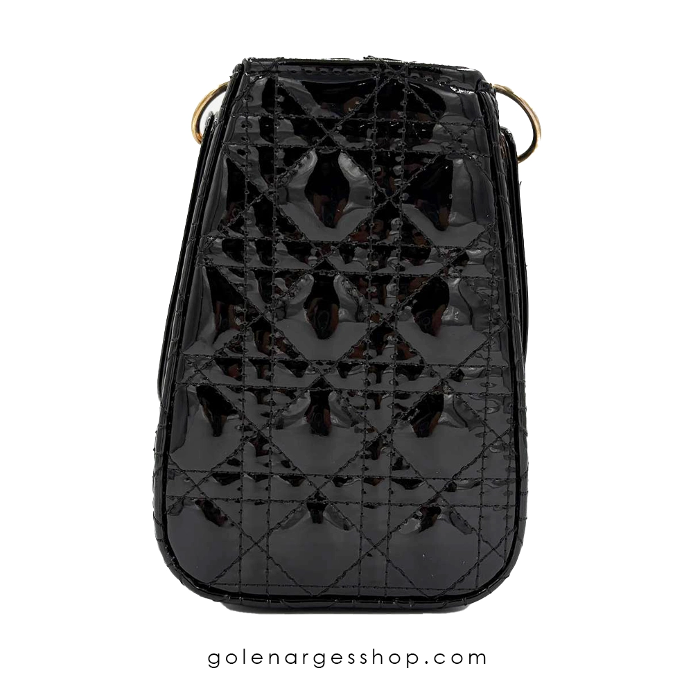 کیف دستی ورنی مدل دیور -نمای بغل کیف