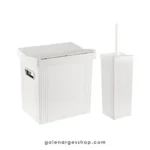 سطل و فرچه بادبزنی لیمون سفید