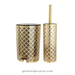 سطل و فرچه چاپدار لیمون مشکی طلایی